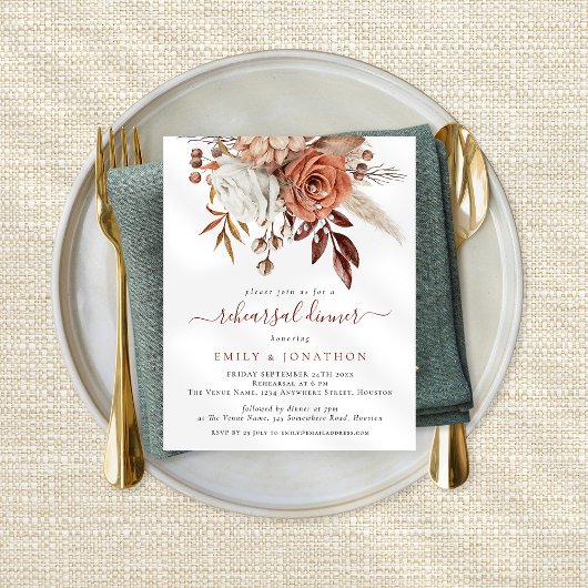 Budget Terracotta Fall Florenz Probe Abendessen
