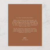 BUDGET Terracotta FallWedding Foto Danke Karte (Hinten)