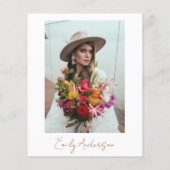 Budget Terracotta Floral Boho Brautparty Flyer (Hinten)