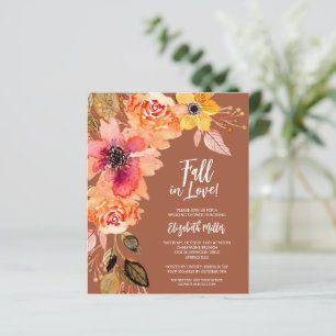 Budget Terracotta Floral Bridal Dusche Einladungen