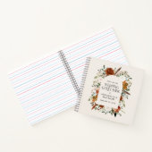 Budget Terracotta floral Hochzeitsgast Buch rustik (Innenseite)