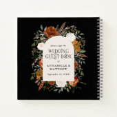 Budget Terracotta floral Hochzeitsgast Buch rustik (Rückseite)