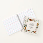 Budget Terracotta floral Hochzeitsgast Buch rustik (Innenseite)