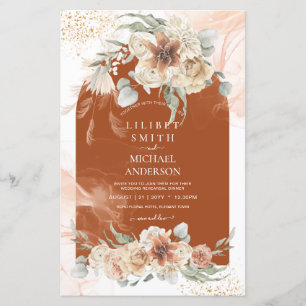 BUDGET Terracotta Floral Pampas Gras PROBE