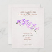 Budget Terracotta Floral QR Code Hochzeit einladen (Vorne/Hinten)