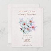 Budget Terracotta Floral QR Code Hochzeit einladen (Vorne/Hinten)