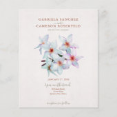 Budget Terracotta Floral QR Code Hochzeit einladen (Vorderseite)