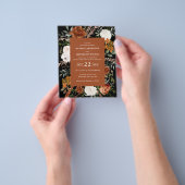 Budget terracotta floral rustikal eleganten Flyer (Gruppe)