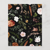 Budget terracotta floral rustikal eleganten Flyer (Hinten)