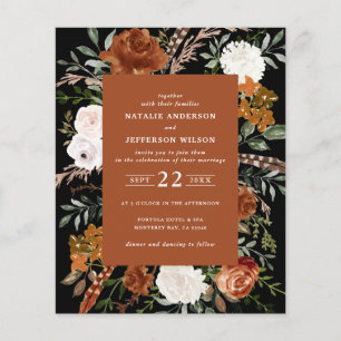 Budget terracotta floral rustikal eleganten Flyer
