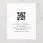 Budget Terracotta Florals QR Code Bohemisch Weddin (Rückseite)