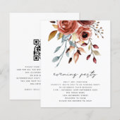 BUDGET Terracotta Florals QR Wedding Abend Party (Vorne/Hinten)