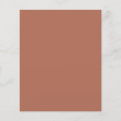 Budget Terracotta Foliage Bridal Dusche Einladung (Rückseite)