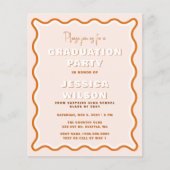 Budget Terracotta Foto Abschluss Einladung (Vorderseite)