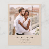 Budget Terracotta Foto Hochzeit Einladung Flyer (Hinten)