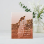 Budget Terracotta Foto Qr Code Hochzeit (Stehend Vorderseite)