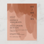 Budget terracotta Foto QR Website Hochzeit einlade (Vorderseite)