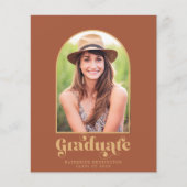 Budget Terracotta Gold Arch Foto Graduation Party (Vorderseite)
