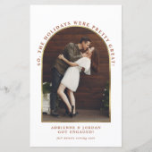 Budget Terracotta Gold Arch Foto Verlobung (Vorderseite)