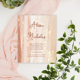 Budget Terracotta Gold Color Wedding Einladung