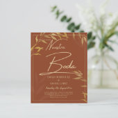 Budget Terracotta GOLD Nuestra Boda Spanish Weddin (Stehend Vorderseite)