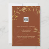 Budget Terracotta GOLD Nuestra Boda Spanish Weddin Einladung (Rückseite)