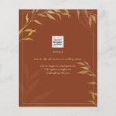 Budget Terracotta GOLD Wedding Rettet die Termine (Rückseite)