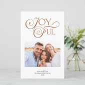 Budget Terracotta Joyful Christmas Pattern Foto (Stehend Vorderseite)