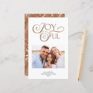 Budget Terracotta Joyful Christmas Pattern Foto