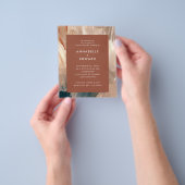 Budget Terracotta malerische Hochzeit Einladung Flyer (Gruppe)