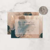 Budget Terracotta malerische Hochzeit R.S.V.P Antw Mitteilungskarte (Vorderseite/Rückseite Beispiel)