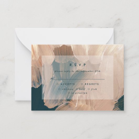 Budget Terracotta malerische Hochzeit R.S.V.P Antw Mitteilungskarte (Vorderseite)