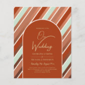 BUDGET Terracotta Mint Green Wedding INVITE (Vorderseite)