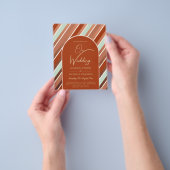 BUDGET Terracotta Mint Green Wedding INVITE Flyer (Gruppe)