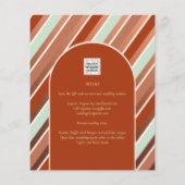 BUDGET Terracotta Mint Green Wedding INVITE Flyer (Hinten)