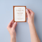 BUDGET Terracotta MONOCHROME Hochzeitspapier Flyer (Gruppe)