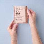 Budget Terracotta Monogram Wedding Einladung Flyer (Gruppe)