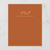 Budget Terracotta Orange Calligraphy Wedding (Rückseite)