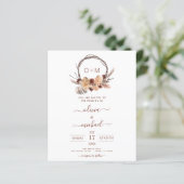 Budget Terracotta Pampas Grass Monogram Wedding (Stehend Vorderseite)