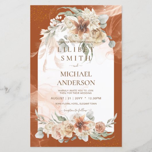 BUDGET Terracotta Pampas Grass Wedding (Vorderseite)