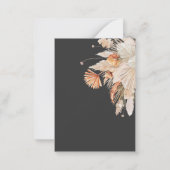 Budget terracotta Pampas Hochzeit speichern Sie da Mitteilungskarte (Rückseite)