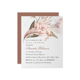 Budget Terracotta Pampas Kinderdusche Einladung