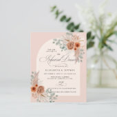 Budget Terracotta Pampas Probe Dinner einladen (Stehend Vorderseite)