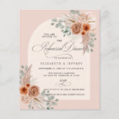 Budget Terracotta Pampas Probe Dinner einladen (Vorderseite)