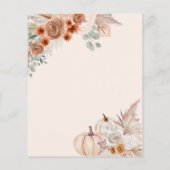 Budget Terracotta Pampas Pumpkins Fall Baby Dusche (Rückseite)