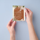 BUDGET Terracotta Peach Pampas Grass Wedding Flyer (Gruppe)