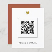 Budget Terracotta QR Code Alles in einer Hochzeit (Vorne/Hinten)