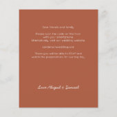 Budget Terracotta QR Code Alles in einer Hochzeit (Rückseite)