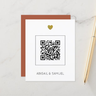 Budget Terracotta QR Code Alles in einer Hochzeit