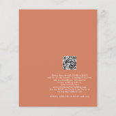 Budget Terracotta QR Code Bohemische Hochzeit Einl (Rückseite)